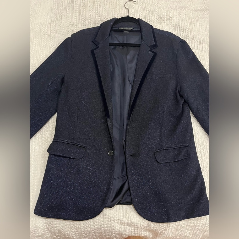 Dark Navy Shimmery Armani Exchange Formal Jacket